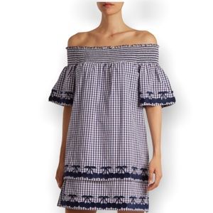 BLISS & MISCHIEF Off-the-shoulder Gingham Cotton